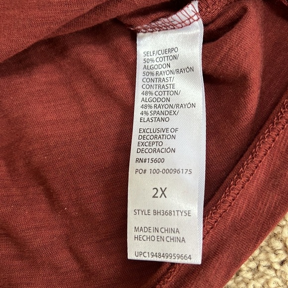 New! Democracy 2X long sleeve top. - Picture 5 of 7